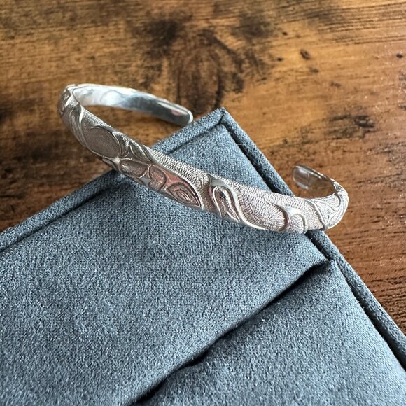 David Yurman Northwest Cuff Bracelet in Sterling Silver - 5mm - Size Large - Picture 7 of 16